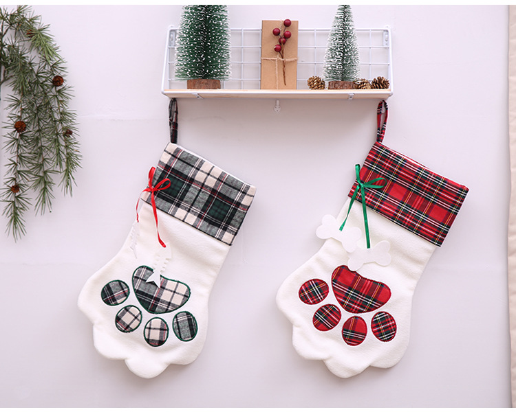 Christmas Socks Christmas Decoration Arrangement Supplies Christmas Socks Gift Bag Tree Pendant display picture 6