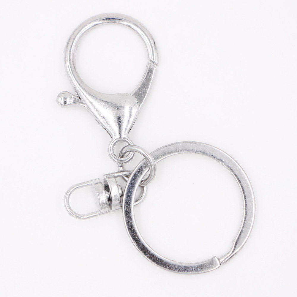 Fashion alloy keychain lobster clasp chain key ring threepiece jewelry accessoriespicture2