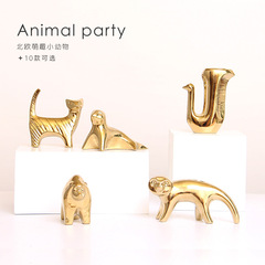 Nordic creative golden ceramic small animal home bedroom liquor cabinet ornament decoration room decoration accessory small decor wholesale