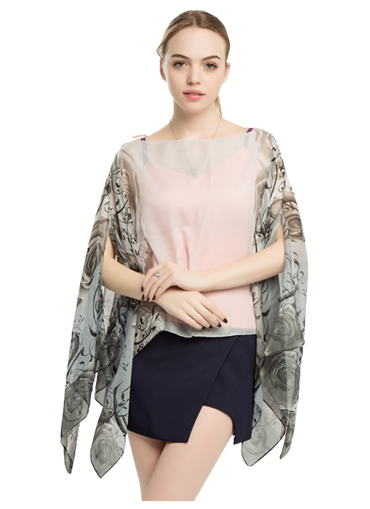 珍珠扣披肩 夏季防晒围巾厂家 女士围巾披肩