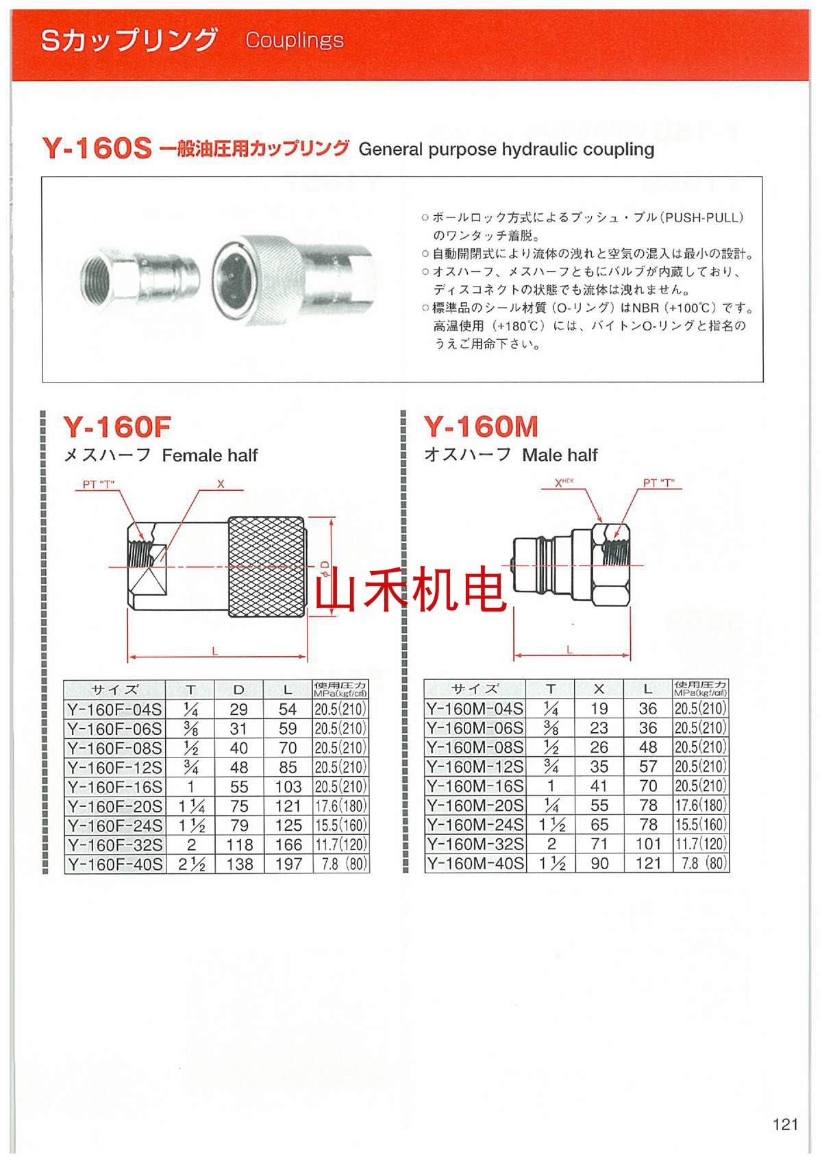 现货供应日本横滨橡胶YOKOHAMA RUBBER接头Y-160M-06S