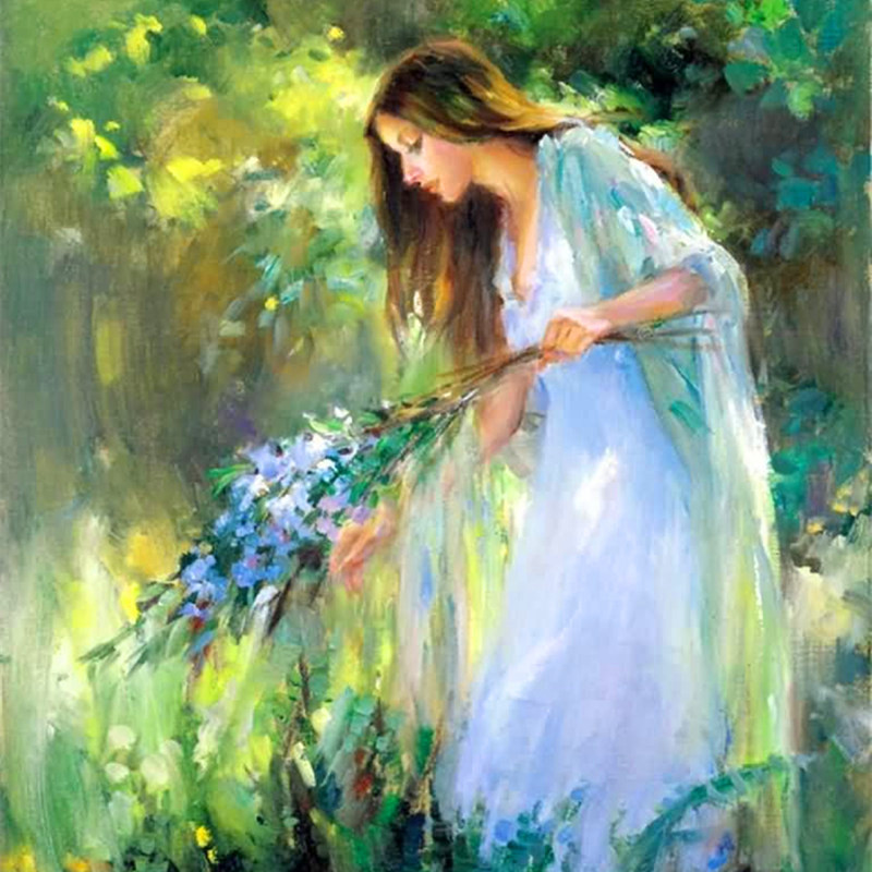 RW765  采花女孩 20x20.jpg