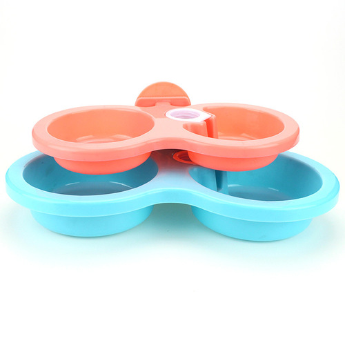 Wholesale Candy Color Suspension Pet Bowl Water Food Dual Purpose Double Bowl Dog Bowl Automatic Waterer Cat Food Bowl Rice Bowl