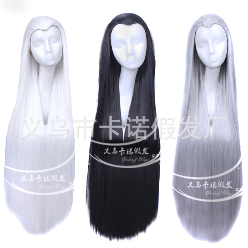 ancient costume Beauty tips black Wig Sansei III Ten peach comic cosplay Wig Three sword cos