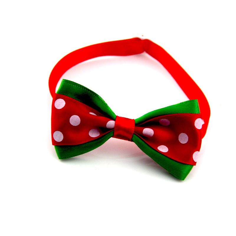 8g Weight Costume Props Event & Party Supplies Pet Accessories Type Of Pet Supplies Christmas Occasion Ribbon Material Christmas Festival Color Block, Polka Dots Pattern All Seasons Season Bowknot Design Casual Style Casual Ribbon Christmas Color Block Polka Dots Bowknot Pet Accessories 1