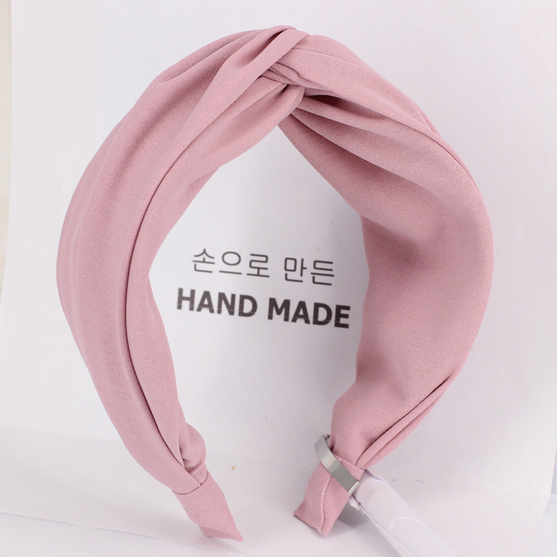 Headband Korean Simple Wide Edge Pressing Card Knotted Headband display picture 20
