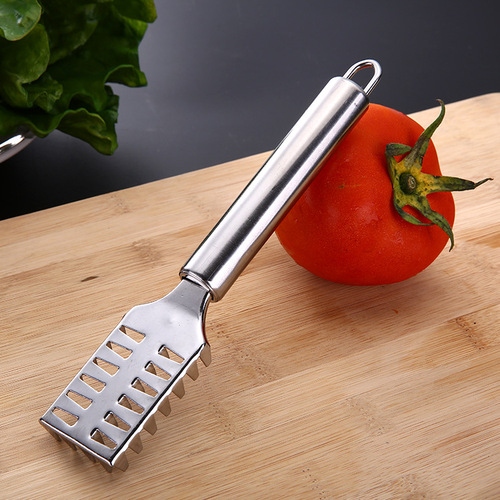 Stainless steel fish scaler, kitchen gadget, two-way serrated scaler, household fish killer and fish scaler wholesale