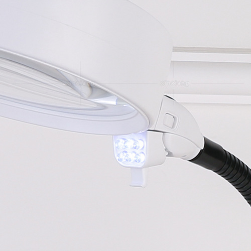 10 times 120mm 6 LED lights plug-in maintenance reading identification lighting workshop work desk lamp magnifying glass