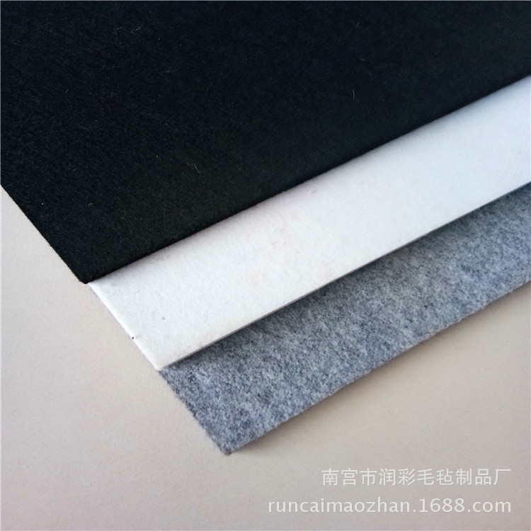 厂家直销工业毛毡 环保密封吸油硬质毛毡 加厚针刺化纤毛毡