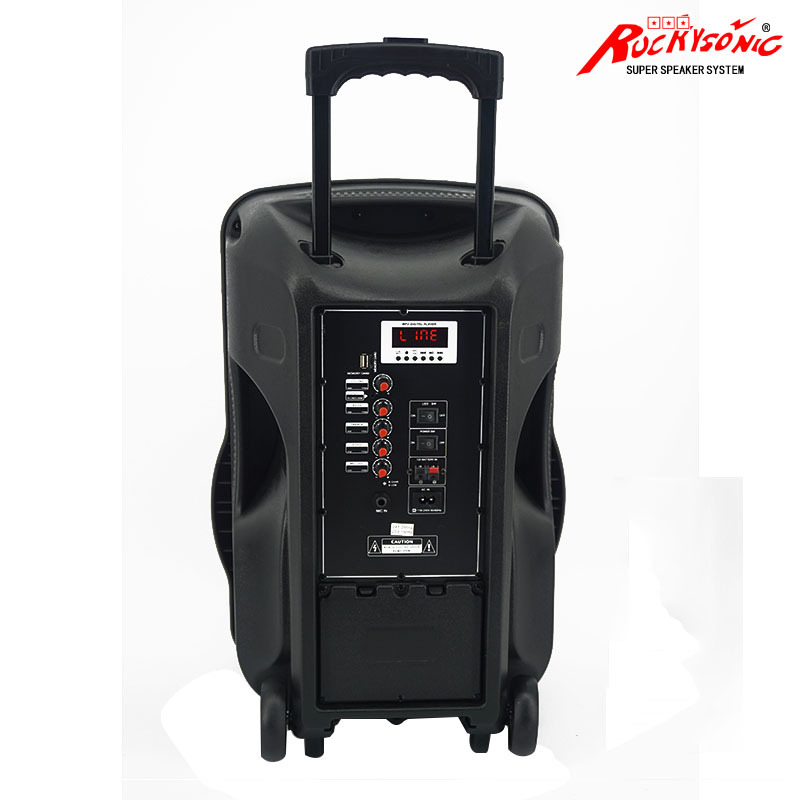 厂家直销 彩灯15寸带蓝牙户外移动拉杆电瓶音响 广场舞大功率音箱详情图6