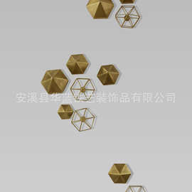欧式铁艺金属创意荷叶装饰壁挂 家居酒店背景墙饰软装工艺品壁挂