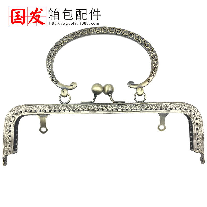 20cm relieve cuadrado en forma de C mano mano oro gran S mano mano bronce oro ligero