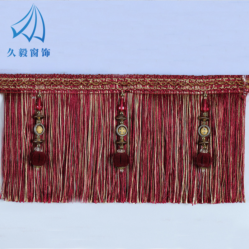 绒珠龙须涤纶丝金丝绒 家居软饰家纺配件窗帘配饰  厂家批发