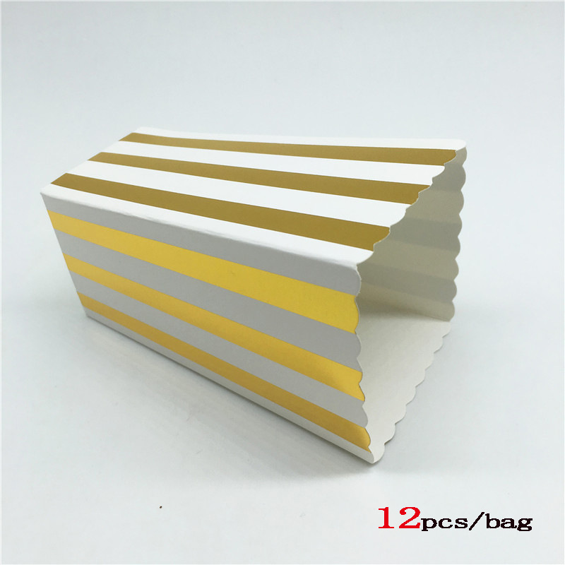 5x7x11.5, 핫 스탬핑 수직 줄무늬, 종이/판지