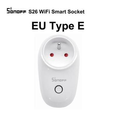 SONOFF S26E手机远程wifi智能插座语音控制eWeLink EU欧规|ru
