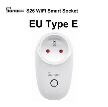 SONOFF S26E手机远程wifi智能插座语音控制eWeLink EU欧规|ru