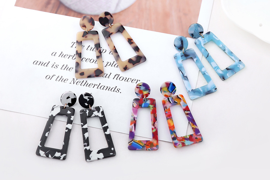 Nihaojewelry Jewelry Wholesale New Style Geometric Long Squares Multi-color Earrings display picture 10