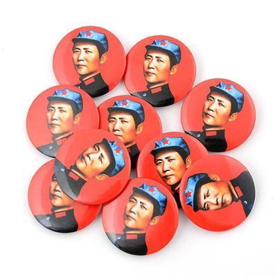 customized Tinplate Chairman Mao Medals gules head portrait badge Great medal circular 4.5cm Stamp wholesale