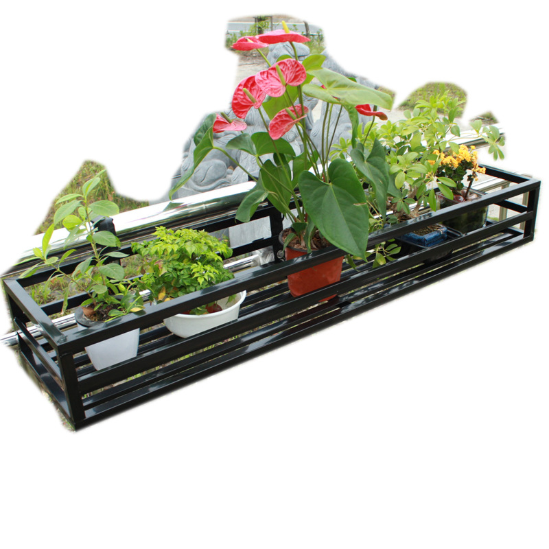 Stainless steel black Paint Flower trellis Balcony rails Flower trellis Hanging type suspension Railing Hooks Flower trellis Wall Flowerpot holder