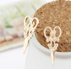 Cute earrings, scissors, South Korea, wholesale