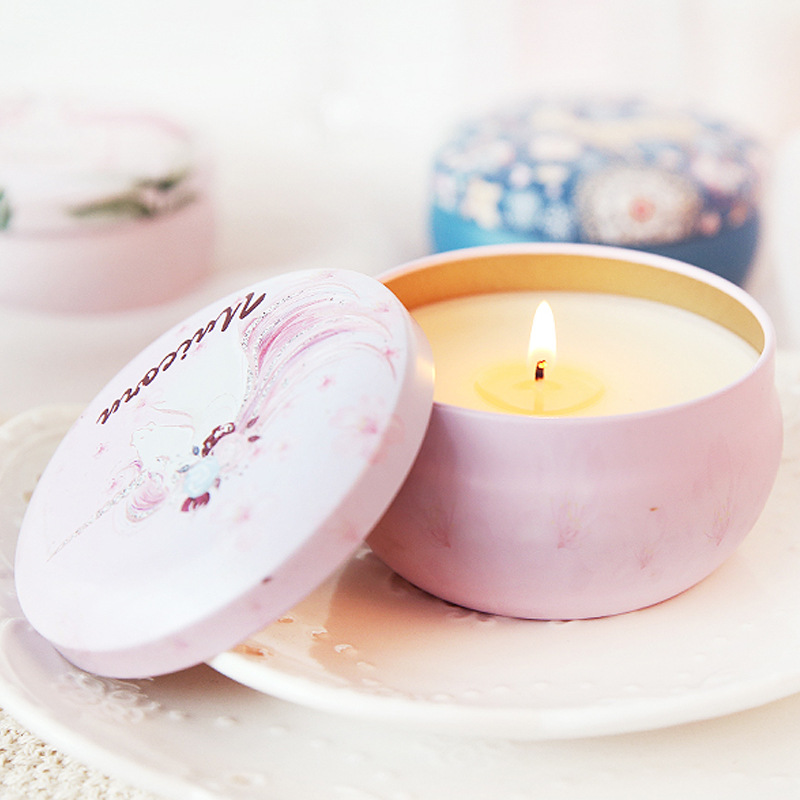 现货 香薰蜡烛罐120克 马口铁盒 圆形铁盒定制 铁罐 铁盒包装