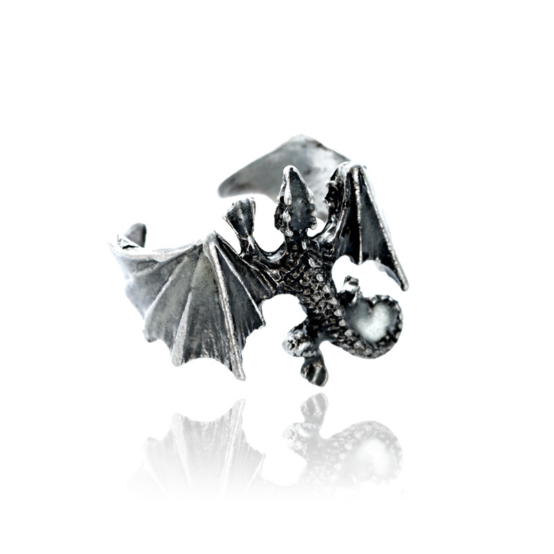 Retro Irregular Luminous Pterodactyl Opening Copper Ring Wholesale Nihaojewelry display picture 6