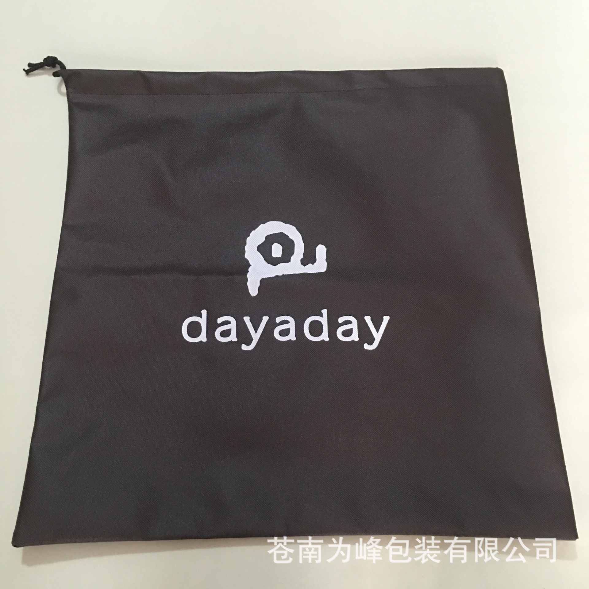 加厚车缝大容量无纺布束口拉绳袋皮草皮包包装袋礼品抽绳收纳袋