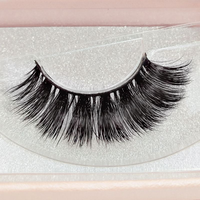 1 Pair Of Mink Hair Natural Thick False Eyelashes display picture 5