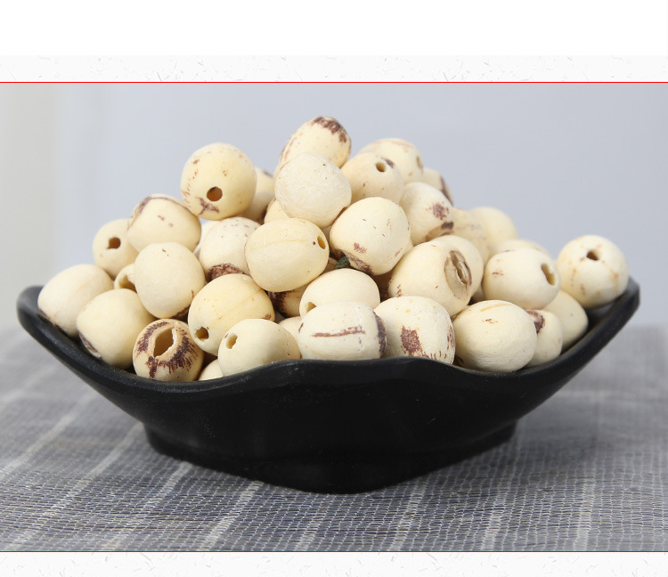 White Lotus Seed (Nelumbo nucifera) — Hand-Cored, Skin-Polished Dried Food Herb, 500g key features