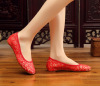 Malt Flower 2020 Spring New Women's Shoes Hanfu Fang low -heeled embroidered cheongsam Single shoes Low heels light shoes