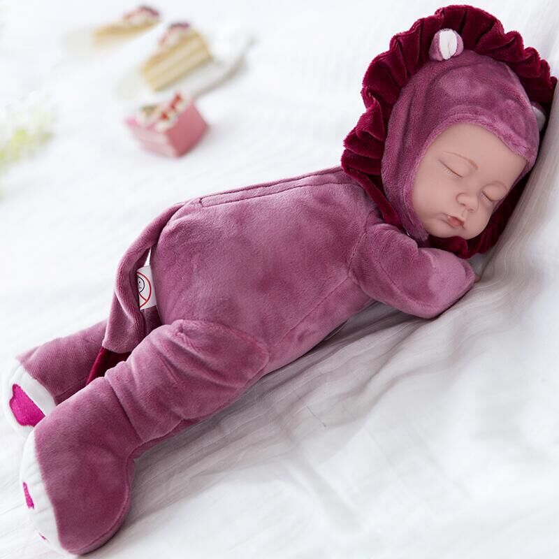 Simulation Sleeping Doll Soothing Baby Doll Doll Soft Rubber Rebirth Doll Home Economics Early Education Children's Toy