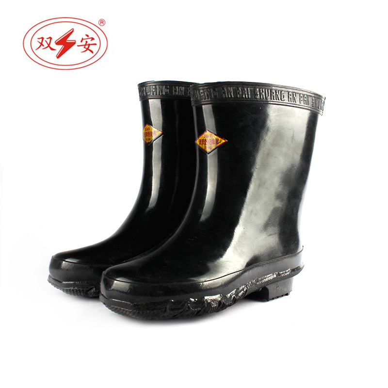 双安30KV高压绝缘靴 电工专用 防水放电带电作业高筒劳保绝缘鞋