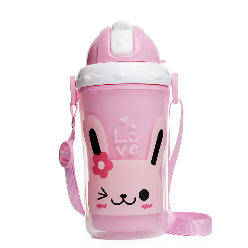 OEM OEM children Cartoon straw straps double-deck Portable baby pp straw baby Trainer Cup Water cup wholesale