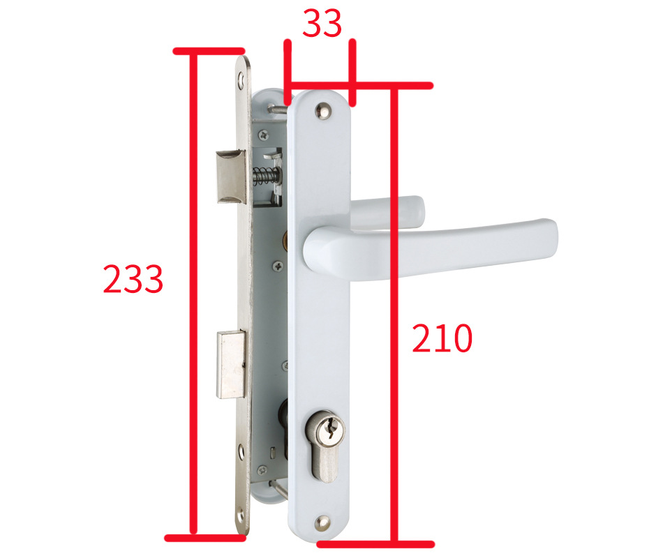 Directo de fábrica De Aluminio de plástico cerradura de la manija de la puerta de aleación de aluminio puerta de madera puerta interior Americana simple cerradura de la manija