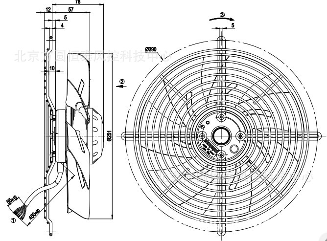 供应德国依必安派特全新S2D250-BH14-09轴流散热风扇