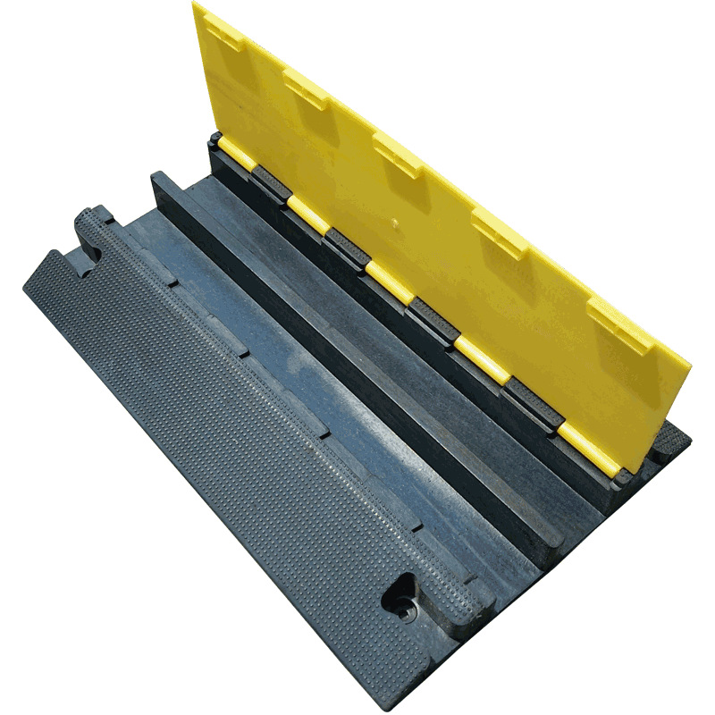 PVC舞台三线槽减速带 压槽板 舞台二线槽 橡胶铺线板串线板减速板