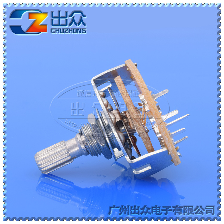 工厂 RS25-1-1-5K20P一刀五挡波段开关电位器