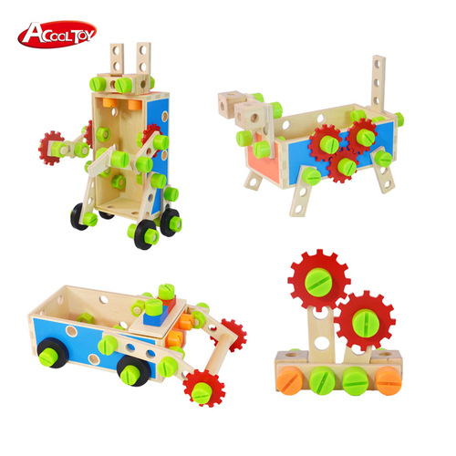 Children's Wooden Tool Box Toy: Screw, Nut, and Bolt Assembly Kit – Hands-On DIY Playset for Boys and Girls – Wholesale Price