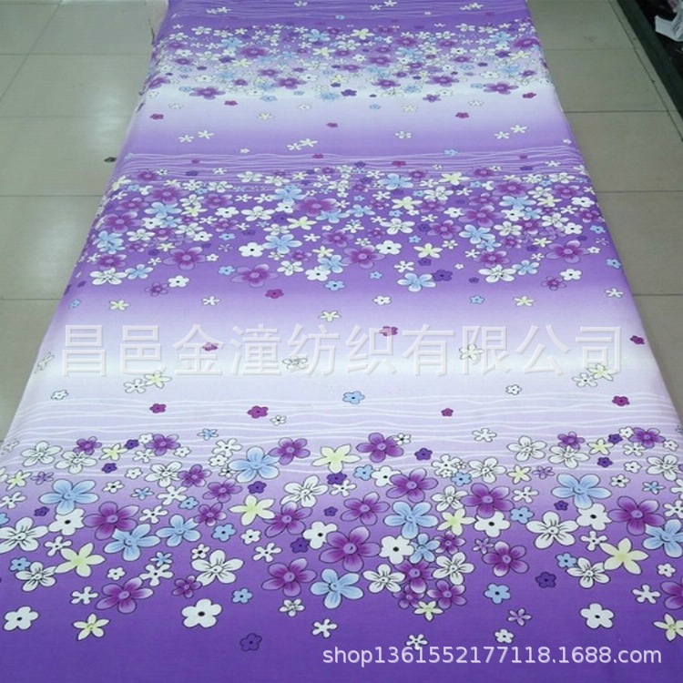 毛布 110g斜纹分散3D印花床品家纺印花布 70-80g平纹分散印