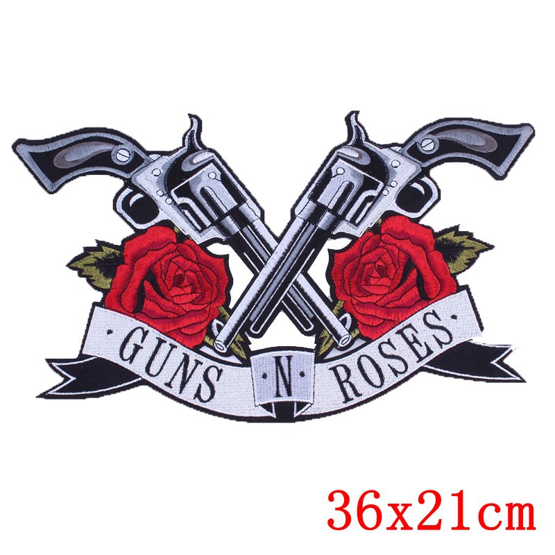 Skull Punk Large Back Patch &ndash; Biker & Punk Embroidered Patch