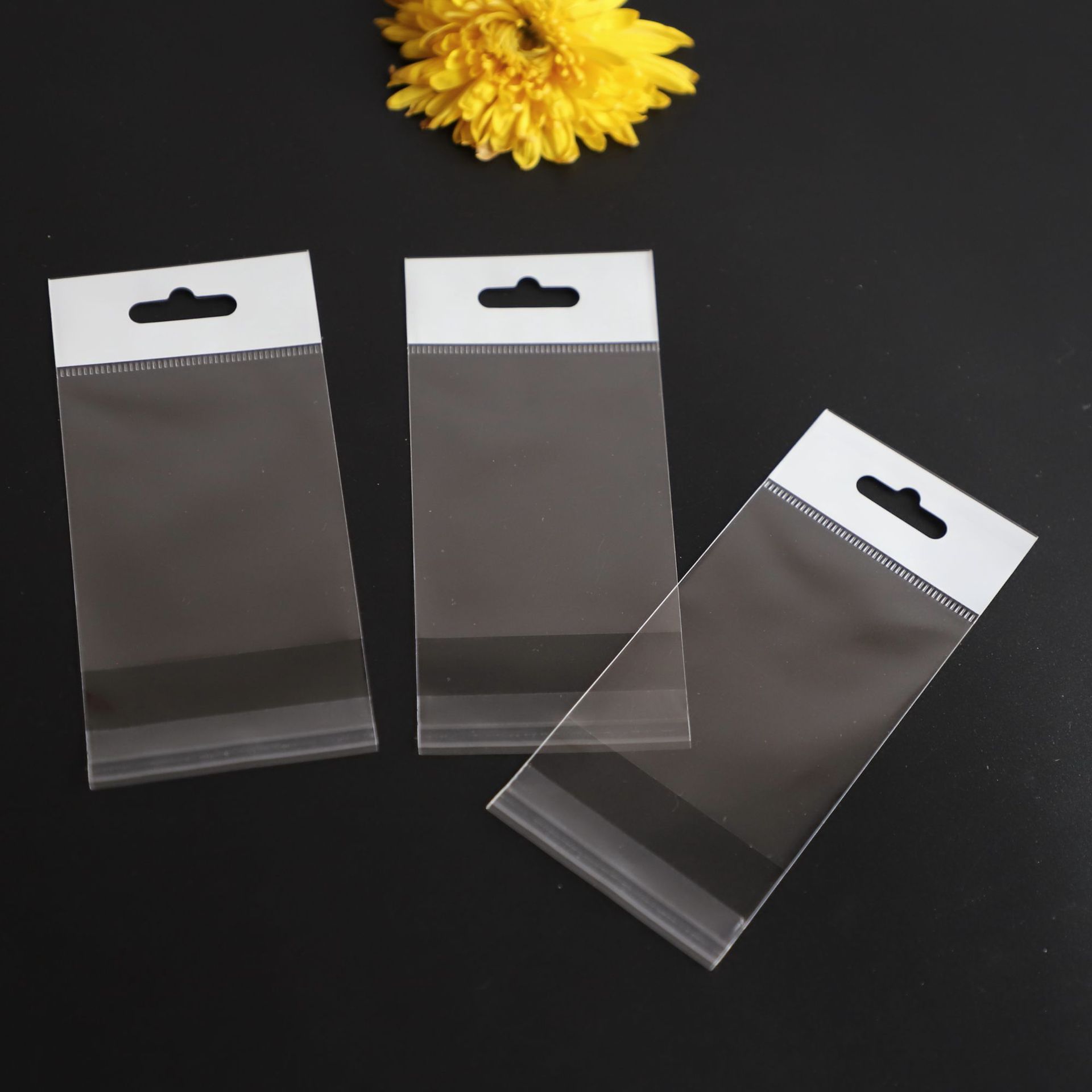 3000个起定挂孔袋OPP飞机孔卡头自封袋卡片包装袋印刷LOGO