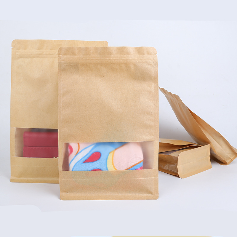 抖音爆款 3D八边封牛皮纸   高级干货袋 食品包装袋 牛皮纸自封袋