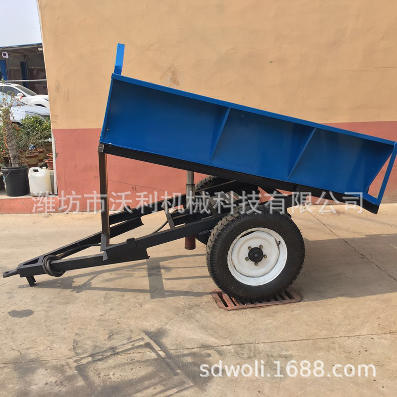 厂家供应自卸拖车 拖拉机拖斗 农用后翻自卸拖车 小型牵引拖车