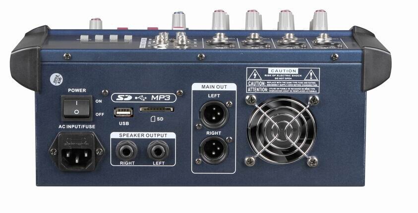 Mezclador profesional mezclador de alta potencia con amplificador de potencia integrado con USB MP3 Equipo de Rendimiento de la etapa