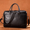 new pattern genuine leather The single shoulder bag High-capacity portable business affairs Men's bag Top layer leather Official document computer Inclined shoulder bag On behalf of