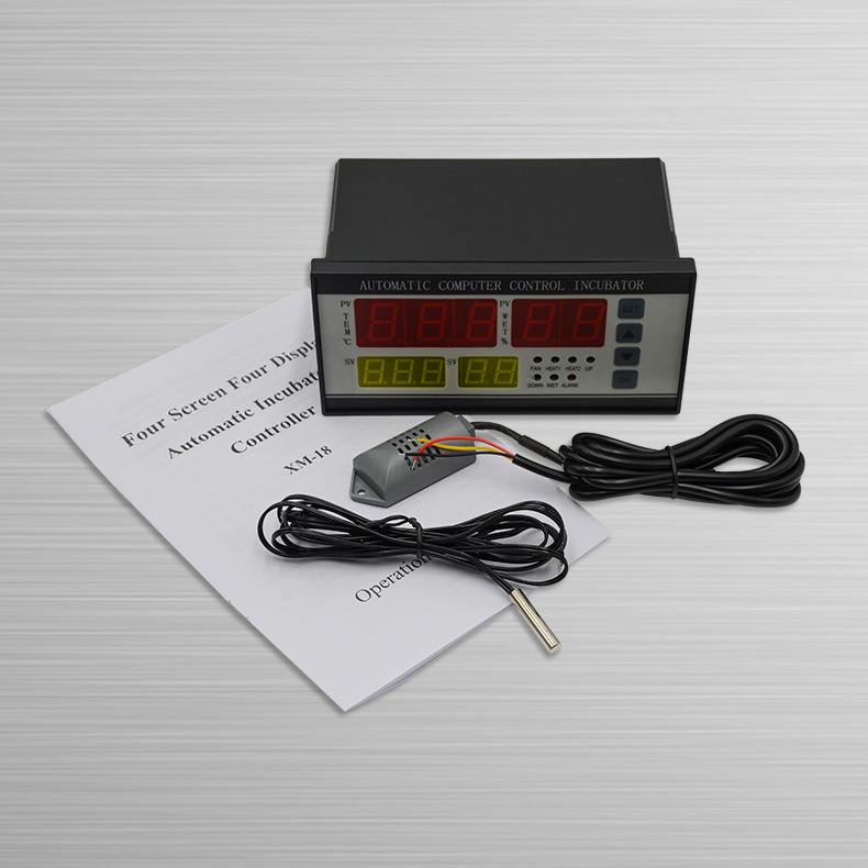 Incubadora inteligente controlador XM-18 temperatura y humedad controlador automático pollo pato ganso pájaro incubadora termostato