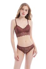 O家 Bralette轻薄蕾丝无胸垫美背文胸无钢圈