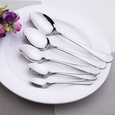 1010 Stainless steel spoon a soup spoon ladle Western coffee Stirring spoon hotel Home Furnishing tableware customized LOGO