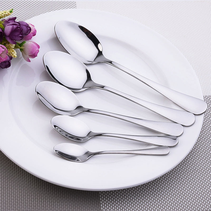 1010 Stainless steel spoon a soup spoon ladle Western coffee Stirring spoon hotel Home Furnishing tableware customized LOGO