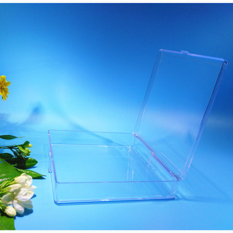 上下全透明PS原料注塑盒127*127*27mm礼品包装首饰工业美容美肤盒